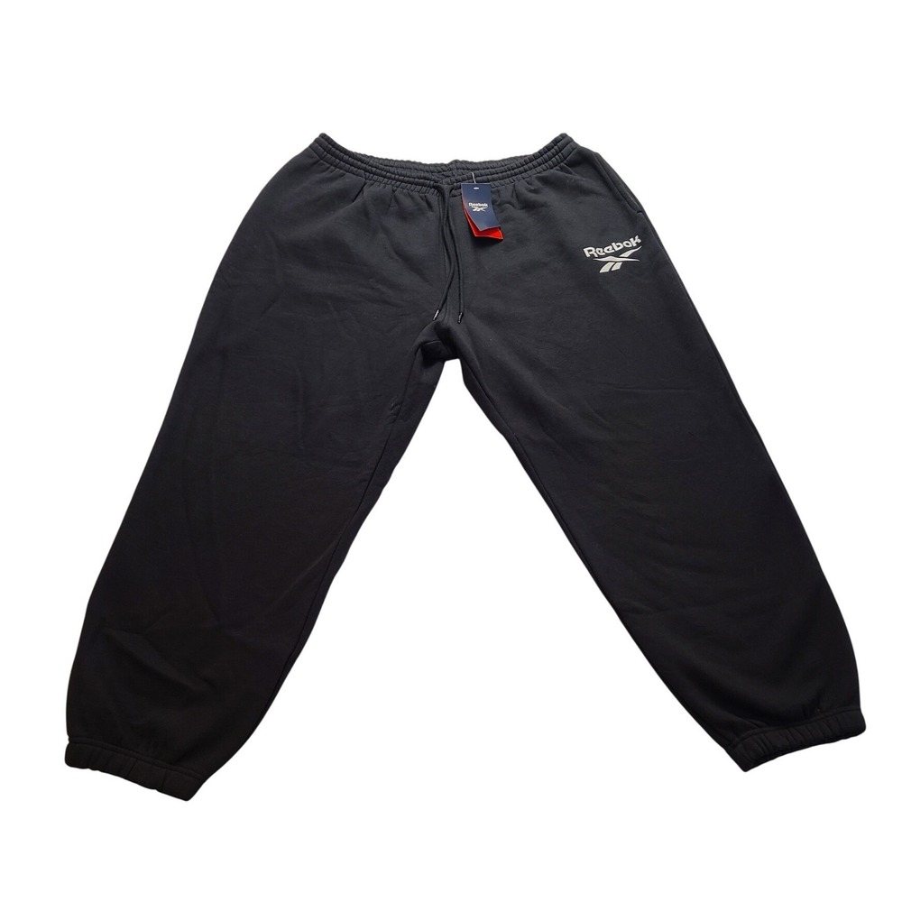 Reebok Women's Fleece Jogger Sweatpants Black Plus Size‎ 2X 18-20W NWT